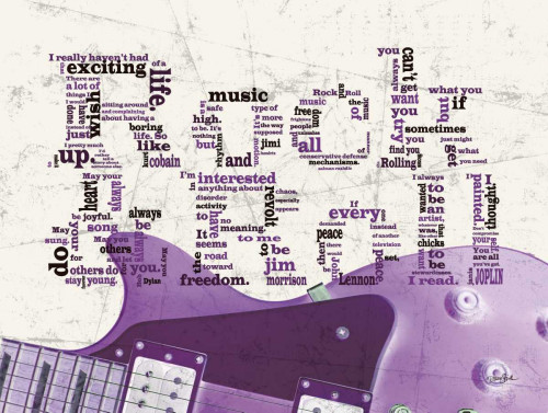 Purple Rock And Roll Poster Print by Diane Stimson - Item # VARPDXDSRC220A