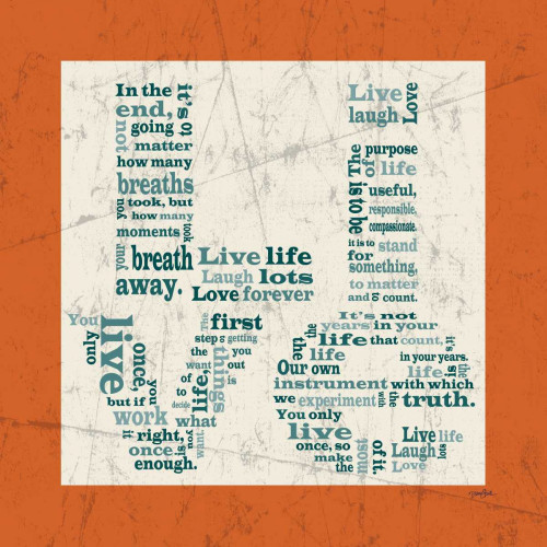 Live Orange Poster Print by Diane Stimson - Item # VARPDXDSSQ240E