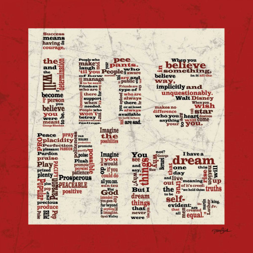 Inspire Red Poster Print by Diane Stimson - Item # VARPDXDSSQ240H