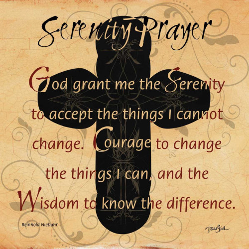 Serenity Prayer Cross Poster Print by Diane Stimson - Item # VARPDXDSSQ267B