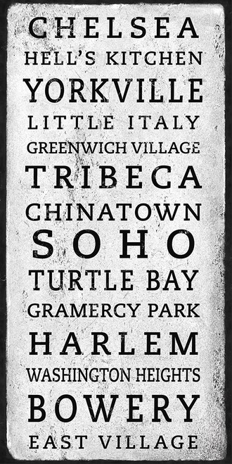 NYC Districts Sign BW Poster Print by Anonymous Anonymous - Item # VARPDXFAF1286