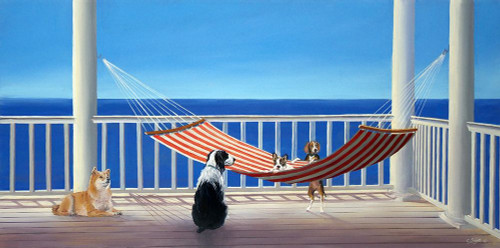 Dogs in Hammock  Poster Print by Carol Saxe - Item # VARPDXFAF1364CS