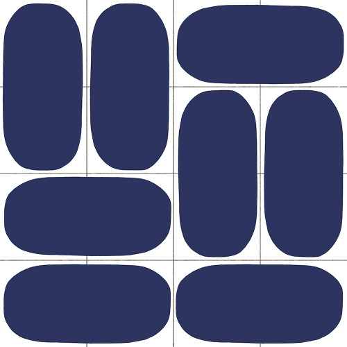 Geometric Oval Abstract, Blue Poster Print by Inuit Inuit - Item # VARPDXFAF1403