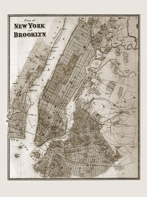 The Plan of New York and Brooklyn, 1867 Poster Print by Anonymous Anonymous - Item # VARPDXFAF374