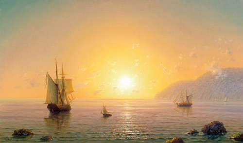 Sailboat. Morning Poster Print by Alexander Goryachev - Item # VARPDXGA14