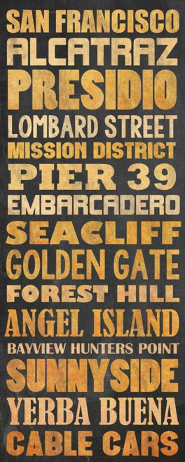 SanFran Type Poster Print by Lauren Gibbons - Item # VARPDXGLPL070C