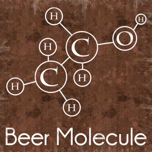 Beer Molecule Brown Poster Print by Lauren Gibbons - Item # VARPDXGLSQ118A2