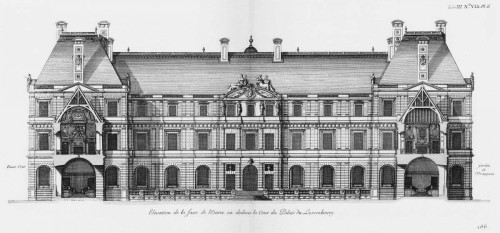 Palais du Luxembourg, Elevation- Garden Poster Print by Jacques Francois Blondel - Item # VARPDXJFB04
