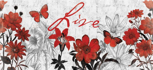 Floral Live red Poster Print by Jace Grey - Item # VARPDXJGPL022G