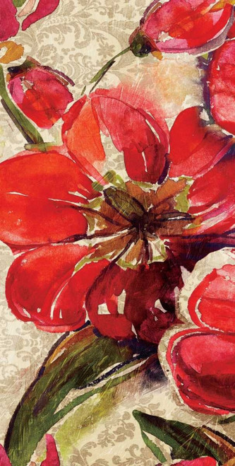 Red Floral B Poster Print by Jace Grey