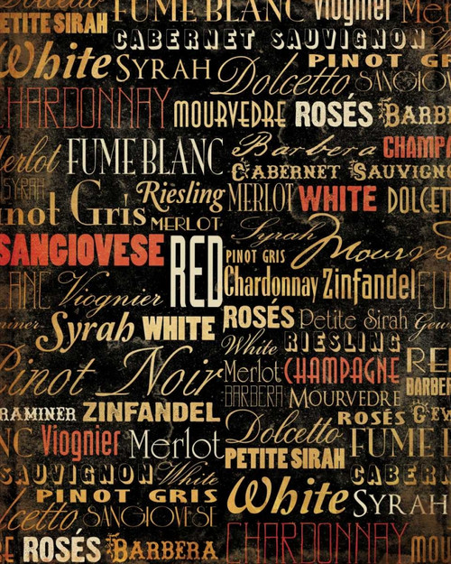 Wine Type Poster Print by Jace Grey - Item # VARPDXJGRC072D