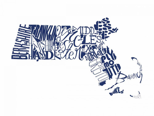 Massachusetts Navy Poster Print by Jace Grey - Item # VARPDXJGRC082A1