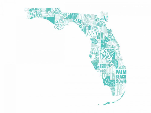 Florida Turquoise Poster Print by Jace Grey - Item # VARPDXJGRC082B1