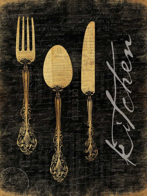 Golden Utensils Poster Print by Jace Grey