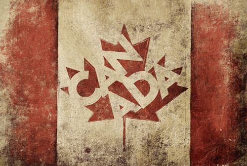 Canada Leaf Flag Poster Print by Jace Grey - Item # VARPDXJGRC706A
