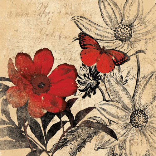 Courage floral NO WORD Poster Print by Jace Grey - Item # VARPDXJGSQ052C2