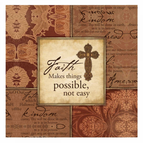 Cross Bordered Text Poster Print by Jace Grey