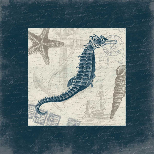Seahorse Bordered Poster Print by Jace Grey - Item # VARPDXJGSQ359B3