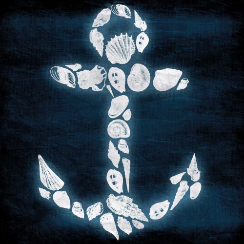 Shell Anchor Deep Blue Poster Print by Jace Grey - Item # VARPDXJGSQ601B2