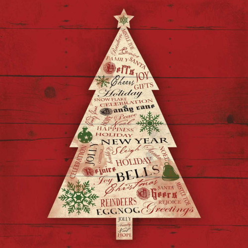 Christmas Tree Type Poster Print by Jace Grey