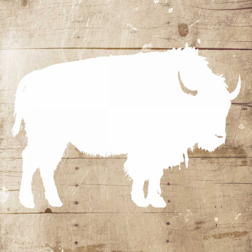 White On Wood Buffalo Mate Poster Print by Jace Grey - Item # VARPDXJGSQ737B