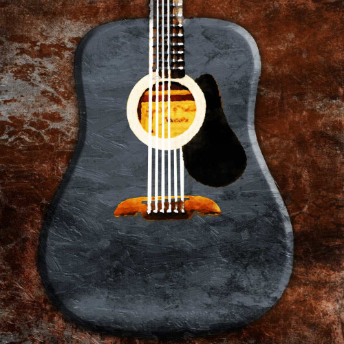 Rustic Acoustic Guitar Poster Print by Jace Grey - Item # VARPDXJGSQ820B
