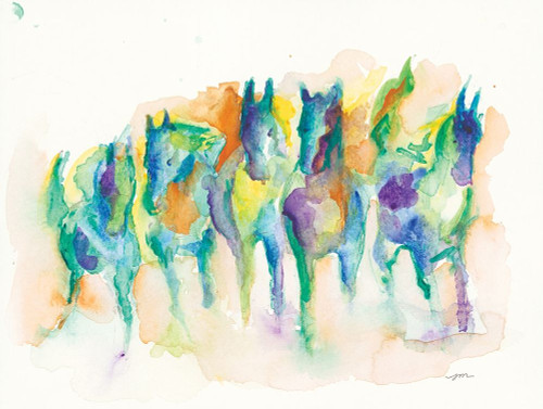 Watercolor Horses Poster Print by Jessica Mingo - Item # VARPDXJM177