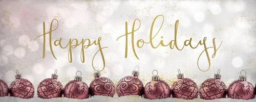 Ornaments in a Row-Happy Holidays Poster Print by Allen Kimberly