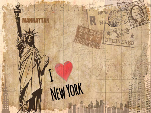 Post Card New York Poster Print by Kimberly Allen - Item # VARPDXKARC010B