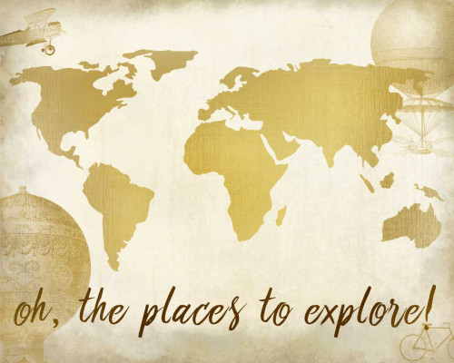 Oh the Places Poster Print by Kimberly Allen - Item # VARPDXKARC107A