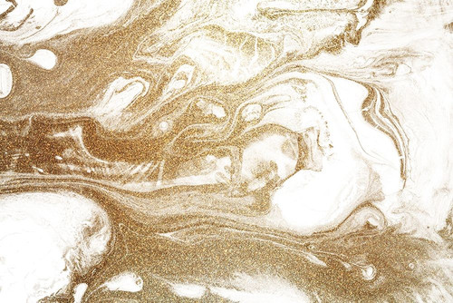 Golden Swirl Poster Print by Allen Kimberly