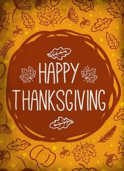 Happy Thanksgiving Orange Poster Print by Kimberly Allen - Item