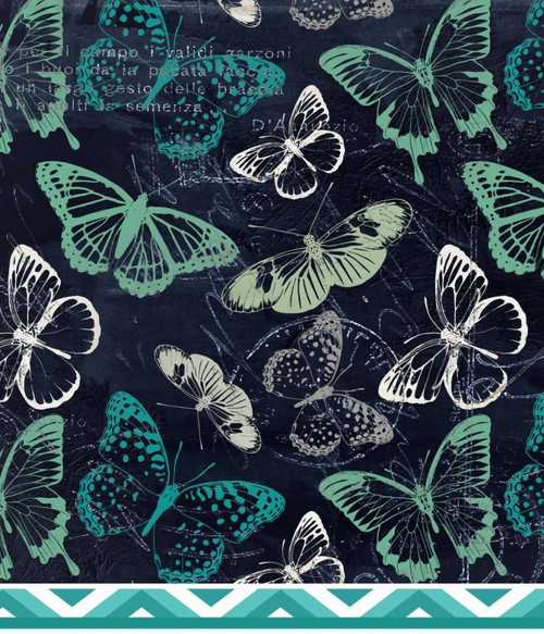 Butterflies and Chevron Poster Print by Kimberly Allen - Item # VARPDXKARC443A