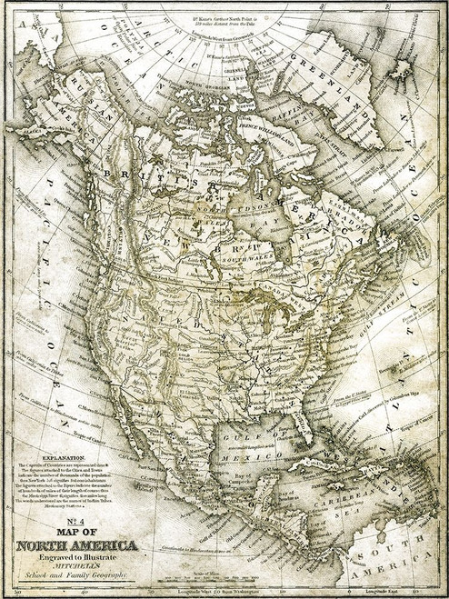 No 4 North America Map Poster Print by Allen Kimberly - Item # VARPDXKARC537A