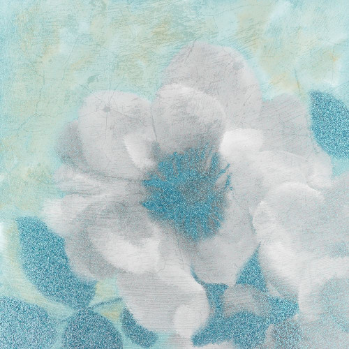 Teal Blooming 2 Poster Print by Allen Kimberly