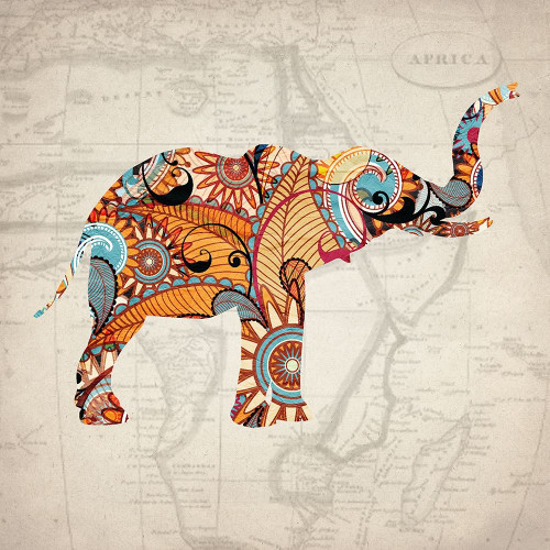 Elephant Orange 3 Poster Print by Allen Kimberly - Item # VARPDXKASQ641E