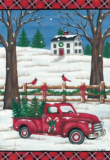 Candy Cane Truck Poster Print by Lisa Kennedy