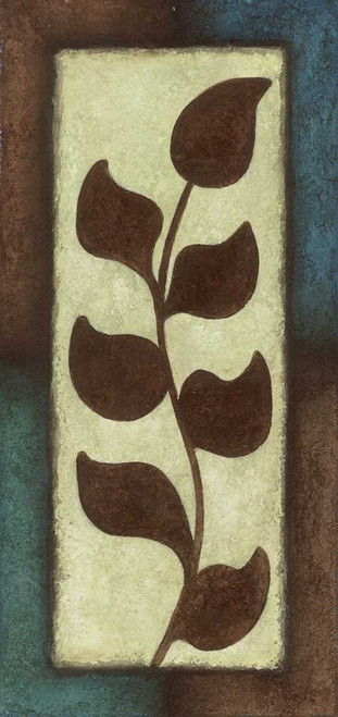 Blue and Brown Leaves Tall - Left Poster Print by Kristin Emery - Item # VARPDXKEPL009A