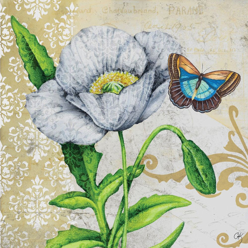 Poppy and Butterfly Poster Print by Onna K - Item # VARPDXKLD080