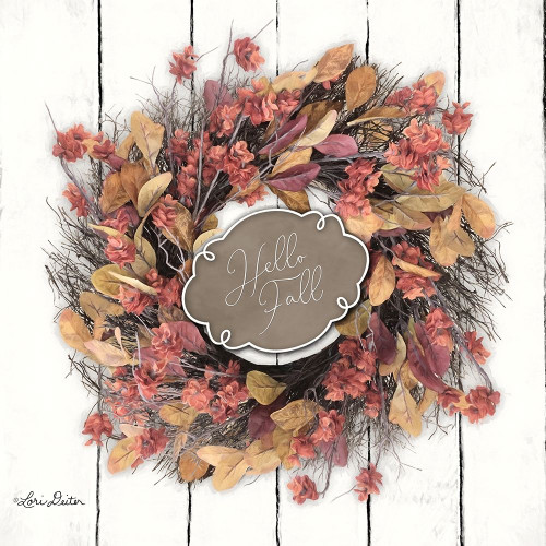 Hello Fall Wreath Poster Print by Lori Deiter - Item # VARPDXLD1733