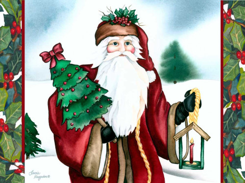 Father Christmas Poster Print by Laurie Korsgaden - Item # VARPDXLKRC141A