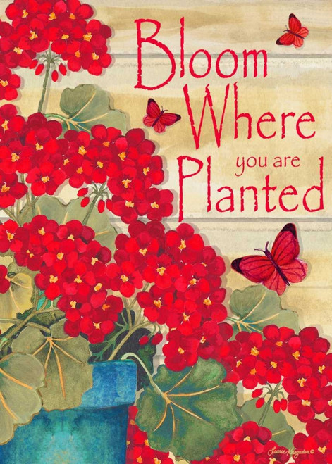 Bloom Where You Are Planted Poster Print by Laurie Korsgaden