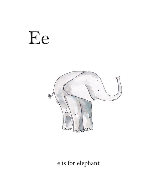 Ee Is For Elephant Poster Print by Leah Straatsma - Item # VARPDXLSRC010B