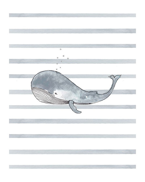 Whale Left Stripes 1 Poster Print by Leah Straatsma - Item # VARPDXLSRC038A