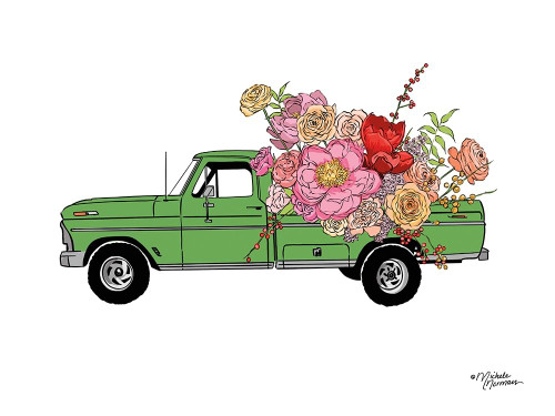 Floral Truck Poster Print by Michele Norman - Item # VARPDXMN140