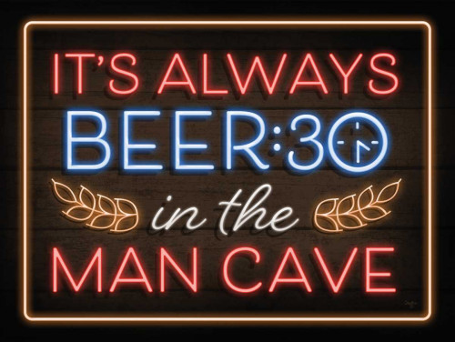 Neon Beer:30 Man Cave Poster Print by Mollie B. Mollie B. - Item # VARPDXMOL1418