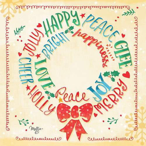Christmas Wreath Poster Print by Mollie B. Mollie B. - Item # VARPDXMOL1921