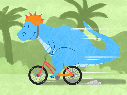 Riding Dino 1 Poster Print by Marcus Prime