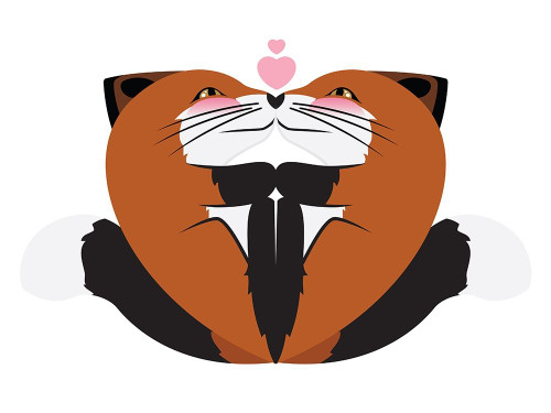 Fox Hug Poster Print by Mlli Villa - Item # VARPDXMVRC077A