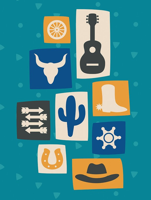 Western Icon Stamps Poster Print by Mlli Villa - Item # VARPDXMVRC196A